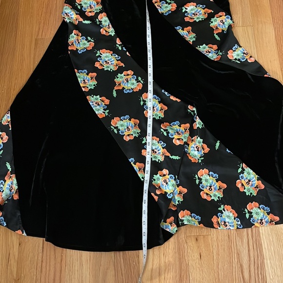 Free people floral satin and velvet mermaid maxi skirt - Picture 11 of 13